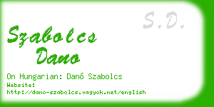 szabolcs dano business card